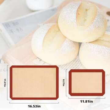Silicone Baking Mats – Non-Stick, Easy Clean, 3 Pack