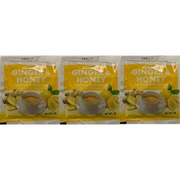 WuFuYuan 3 Packs of Boba Black Tapioca Pearl Bubble Tea Ingredient With Additonal 1 Pack of 50 Boba Straws Variety Color 1 Pack Ginger Honey Crystals