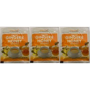 WuFuYuan 3 Packs of Boba Black Tapioca Pearl Bubble Tea Ingredient With Additonal 1 Pack of 50 Boba Straws Variety Color 1 Pack Ginger Honey Crystals