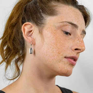 Stylish Columbus Cowrie Charm Huggie Hoop Earrings