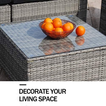 Polar Aurora 6pcs Patio Sofa Set with Stylish Comfort