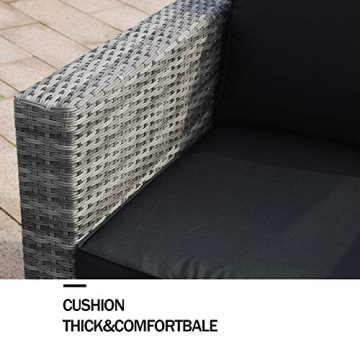 Polar Aurora 6pcs Patio Sofa Set with Stylish Comfort