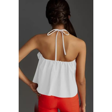 Meladyan Bow Knot Halter Top for Stylish Summer Wear