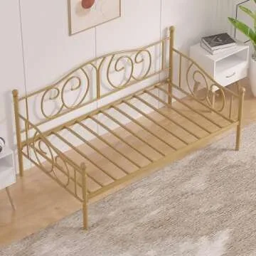 Stylish VECELO Metal Daybed Frame with Storage Solution