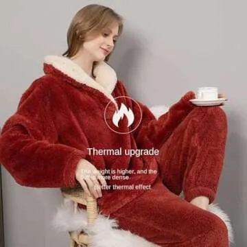 Orvila Women's Warm Fleece Pajama Sets for Cozy Nights