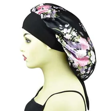 Silk Satin Bonnet for Ultimate Hair Protection at Night