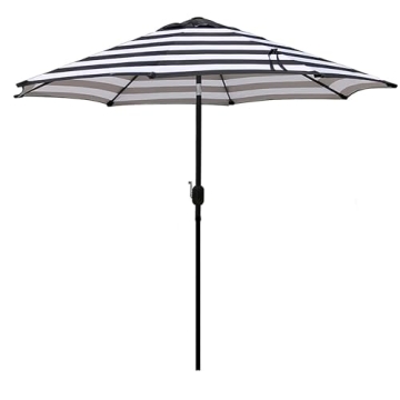 Blissun 9' Outdoor Patio Umbrella - Stylish & Sturdy UV Protection