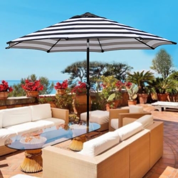 Blissun 9' Patio Umbrella - Waterproof & UV Resistant