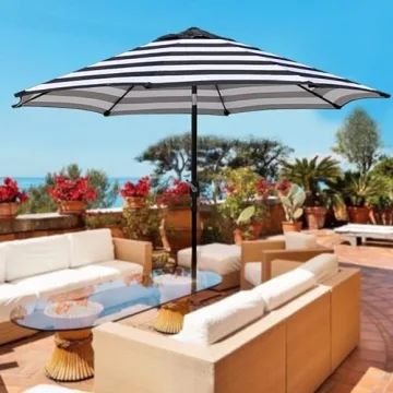 Blissun 9' Patio Umbrella - Waterproof & UV Resistant