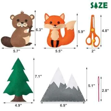 CiyvoLyeen Woodland Animals Craft Kit - Fun DIY Sewing Set