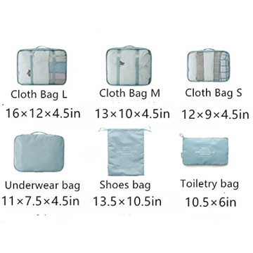 OEE 6 pcs Luggage Packing Organizers for Travel