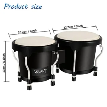 VANPHY Bongo Drum Set for Adults & Kids - Tunable Percussion