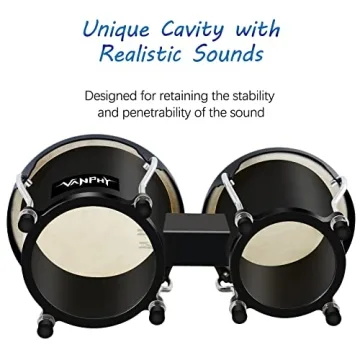 VANPHY Bongo Drum Set for Adults & Kids - Tunable Percussion