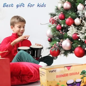 VANPHY Bongo Drum Set for Adults & Kids - Tunable Percussion