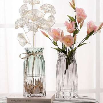 Firlar 6 Pack 26.8 Inch Artificial Ginkgo Leaves Branches, Plastic Ginkgo Picks Fake Golden Ginkgo Leaves Stem Simulation Plant Bushes for DIY Craft Table Centerpiece Home Party Wedding Decor