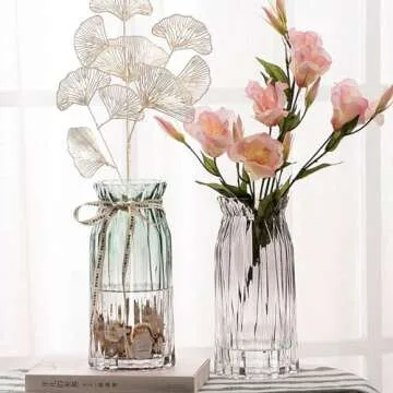 Firlar 6 Pack 26.8 Inch Artificial Ginkgo Leaves Branches, Plastic Ginkgo Picks Fake Golden Ginkgo Leaves Stem Simulation Plant Bushes for DIY Craft Table Centerpiece Home Party Wedding Decor