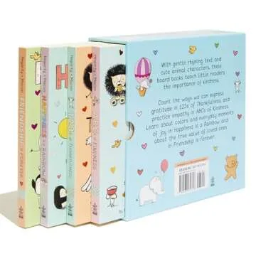 Books of Kindness: ABCs of Kindness; 123s of Thankfulness; Happiness Is a Rainbow; Friendship is Forever