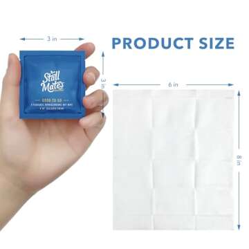 Stall Mates Wipes: Witch Hazel Flushable Wipes | Individually Wrapped & Travel Friendly | Soothing &...