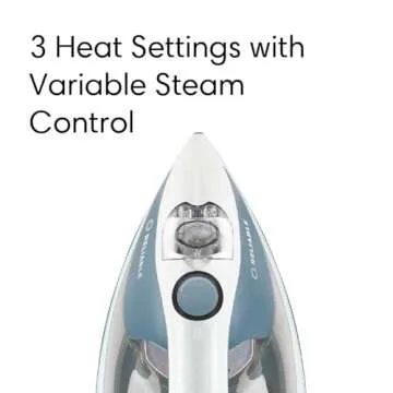 Reliable Velocity 180IR Patented Compact Vapor Generator Steam Iron with no leak or drip technology. Perfect for Clothes, Sewing, Quilting and Crafting, Ceramic Soleplate, Continuous Steam Ironing