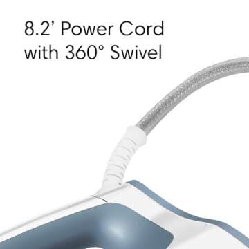 Reliable Velocity 180IR Patented Compact Vapor Generator Steam Iron with no leak or drip technology. Perfect for Clothes, Sewing, Quilting and Crafting, Ceramic Soleplate, Continuous Steam Ironing