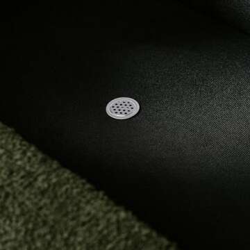 ECLYL Oval Storage Bench 43.5" Linen Fabric Upholstered Entryway Bench with Solid Wood Legs Ottoman Bench Indoor Bench for Living Room/Bedroom/End of Bed/Entryway (Dark Green)