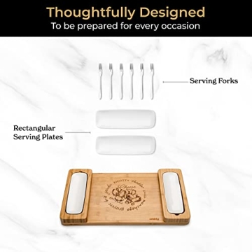 SMIRLY Charcuterie Boards Gift Set: Charcuterie Board Set, Bamboo Cheese Board Set - House Warming Gifts New Home, Wedding Gifts for Couple, Bridal Shower Gift