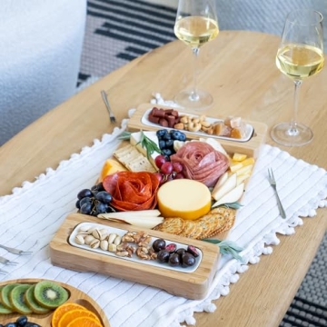 SMIRLY Charcuterie Boards Gift Set: Charcuterie Board Set, Bamboo Cheese Board Set - House Warming Gifts New Home, Wedding Gifts for Couple, Bridal Shower Gift