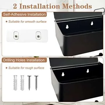 Stylish Bjiotun Toilet Paper Holder with Wipes Dispenser