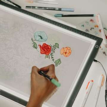 Daylight Wafer 3 LED Lightbox, Dimmable with Memory Function, Perfect for Tracing, Sketching, Scrapbooking and Other Craft Projects,18X23.5 inches, Black