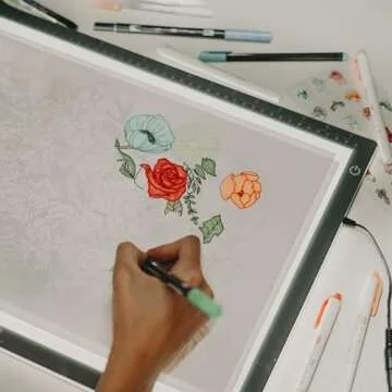 Daylight Wafer 3 LED Lightbox, Dimmable with Memory Function, Perfect for Tracing, Sketching, Scrapbooking and Other Craft Projects,18X23.5 inches, Black