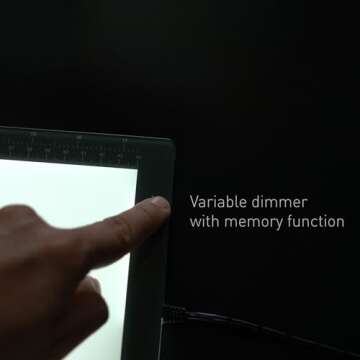 Daylight Wafer 3 LED Lightbox, Dimmable with Memory Function, Perfect for Tracing, Sketching, Scrapbooking and Other Craft Projects,18X23.5 inches, Black