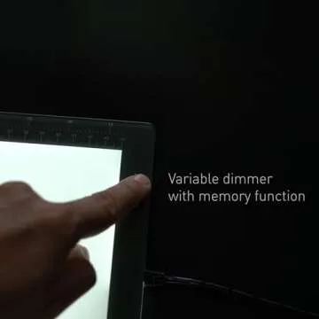 Daylight Wafer 3 LED Lightbox, Dimmable with Memory Function, Perfect for Tracing, Sketching, Scrapbooking and Other Craft Projects,18X23.5 inches, Black