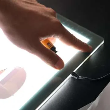 Daylight Wafer 3 LED Lightbox, Dimmable with Memory Function, Perfect for Tracing, Sketching, Scrapbooking and Other Craft Projects,18X23.5 inches, Black