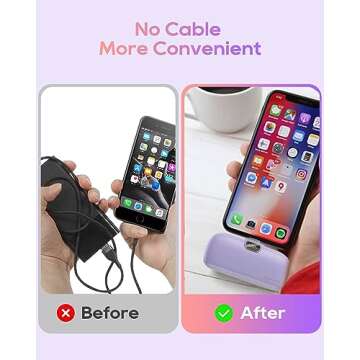 Compact 5000mAh Portable Charger for iPhone with Lightning Cable