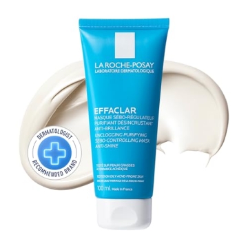 La Roche-Posay Effaclar Clarifying Clay Face Mask for Oily Skin, Unclogs Pores and Controls Shine Wi...