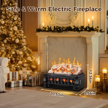 Joy Pebble Electric Fireplace Insert 750W/1500W Enhances Living Space