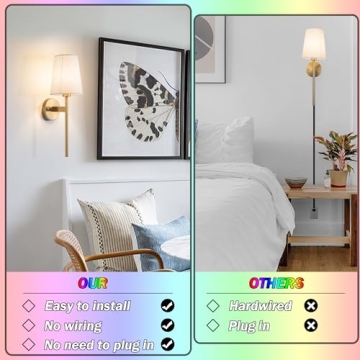 Nekhung Battery Operated Wall Sconces Set of 2 stylish lighting