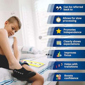 I Can Dress Myself - Daily Schedule - Premium Durable Plastic - Visual Schedule for Kids with Autism...