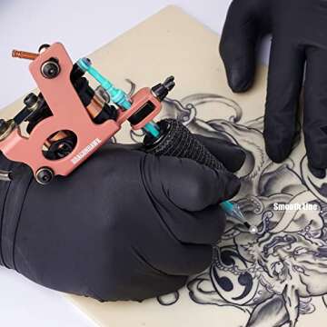 Dragonhawk Complete Tattoo Kit 4 Standard Tunings Tattoo Machines Power Supply 10 Color Tattoo Inks 50 Needles Tips Grips with Case D139GD