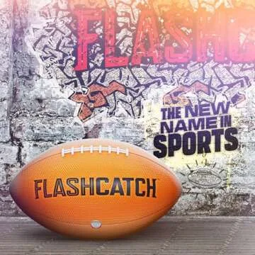 FlashCatch Light Up Youth Football - Glow in The Dark Ball - Outdoor Sports Birthday Gifts for Boys 8-15+ Year Old - Kids Teenage Easter Gift Ideas Activity - Boy Toys Stuff Ages 8 to 15