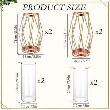 Elegant Rose Gold Centerpiece Vases for Home and Events