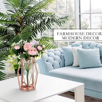 Elegant Rose Gold Centerpiece Vases for Home and Events