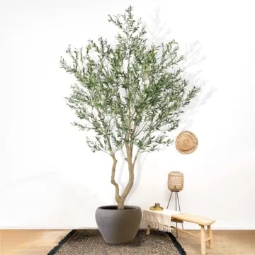 Nafresh 10ft Faux Olive Tree for Stunning Interior Decor