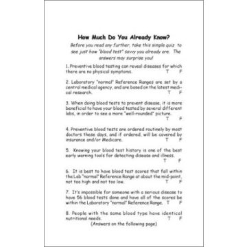 Normal Blood Test Scores Aren't Good Enough! Guide to Health