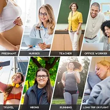 LEVSOX Wide Calf Compression Socks for Women Men Plus Size 15-20 mmHg Extra Large Knee High Support Sock for Nurses Pregnant Travel