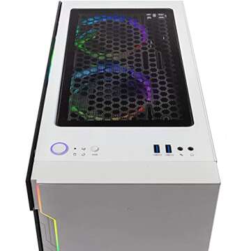 Skytech Gaming PC Desktop – AMD Ryzen 5 3600 3.6 GHz, RTX 3050, 500GB NVME SSD, 8G DDR4 3200, 600W Gold PSU, AC Wi-Fi, Windows 10 Home 64-bit,White