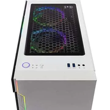 Skytech Gaming PC Desktop – AMD Ryzen 5 3600 3.6 GHz, RTX 3050, 500GB NVME SSD, 8G DDR4 3200, 600W Gold PSU, AC Wi-Fi, Windows 10 Home 64-bit,White