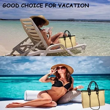 Chic Women Straw Handbag for Summer Beach Style
