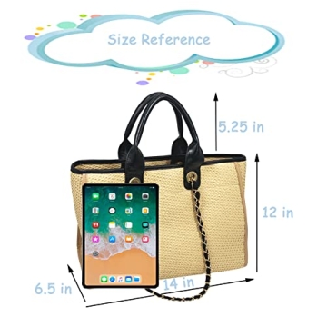 Chic Women Straw Handbag for Summer Beach Style