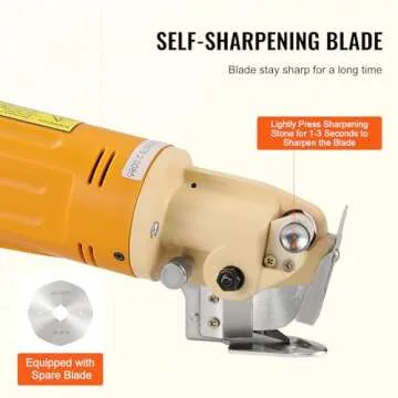 VEVOR Electric Rotary Fabric Cutter for Multi-Layer Cutting